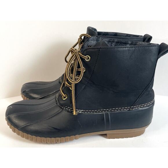 Henry Ferrera Duck Boots Womens 9 Mission 200 Water Resistant Black Gray - Picture 4 of 7